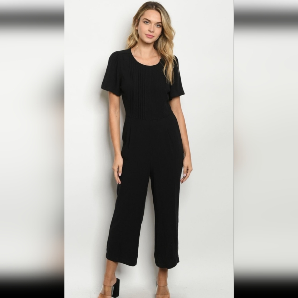 NWT Ann Taylor Black Crepe Jumpsuit